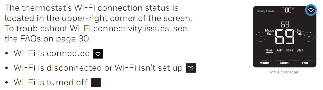 Wi-Fi connection status